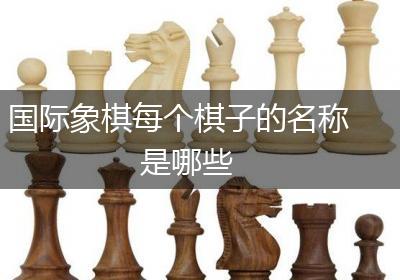 国际象棋每个棋子的名称是哪些