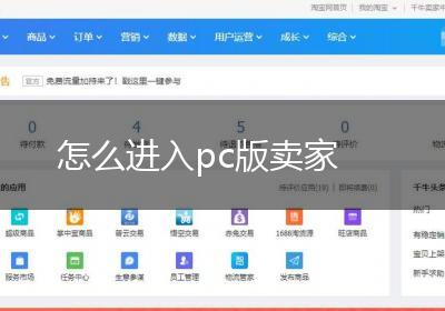 怎么进入pc版卖家