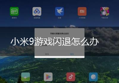 小米9游戏闪退怎么办