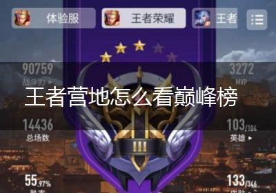 王者营地怎么看巅峰榜
