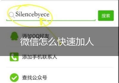 微信怎么快速加人