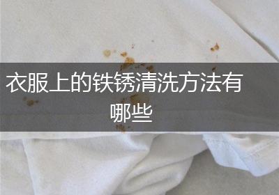 衣服上的铁锈清洗方法有哪些