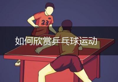 如何欣赏乒乓球运动