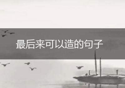 最后来可以造的句子