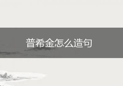 普希金怎么造句