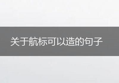 关于航标可以造的句子