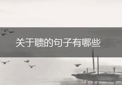 关于聩的句子有哪些