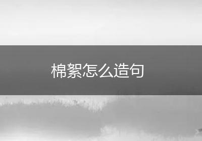 棉絮怎么造句