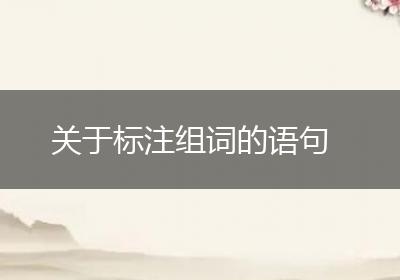 关于标注组词的语句