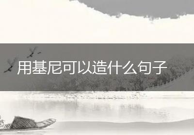 用基尼可以造什么句子