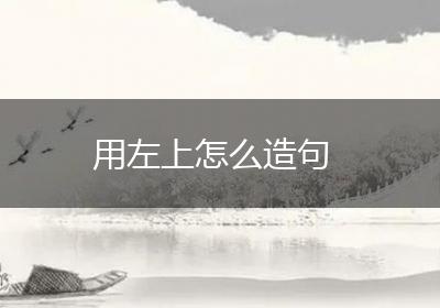 用左上怎么造句