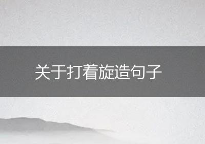 关于打着旋造句子