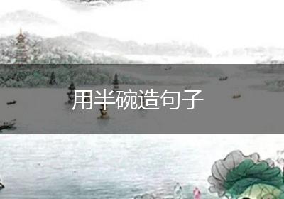 用半碗造句子
