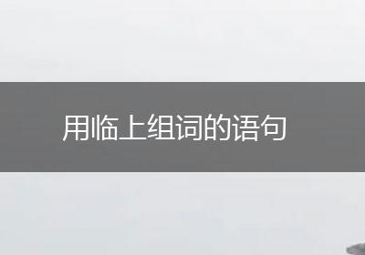 用临上组词的语句