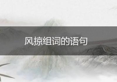 风掠组词的语句