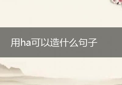 用ha可以造什么句子