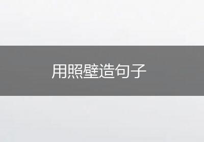 用照壁造句子