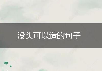 没头可以造的句子