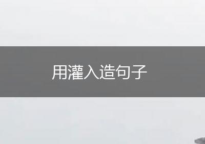 用灌入造句子