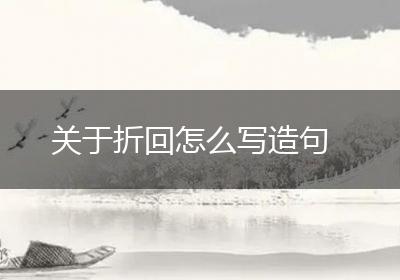 关于折回怎么写造句