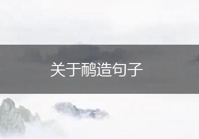 关于鸸造句子