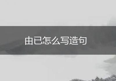 由已怎么写造句