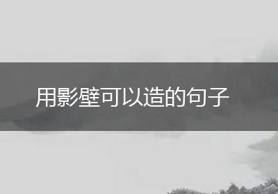 用影壁可以造的句子