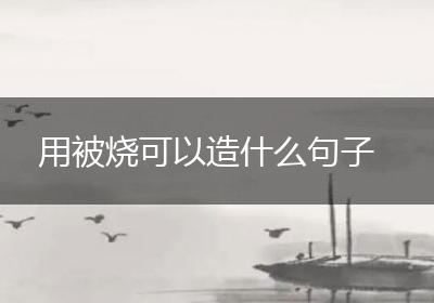 用被烧可以造什么句子