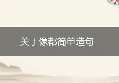 关于像都简单造句