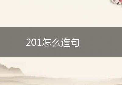 201怎么造句