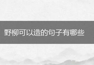 野柳可以造的句子有哪些