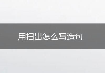 用扫出怎么写造句