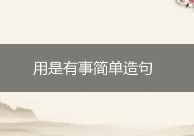 用是有事简单造句