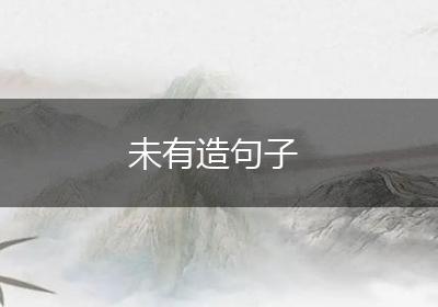 未有造句子