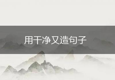 用干净又造句子
