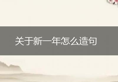关于新一年怎么造句