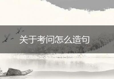 关于考问怎么造句