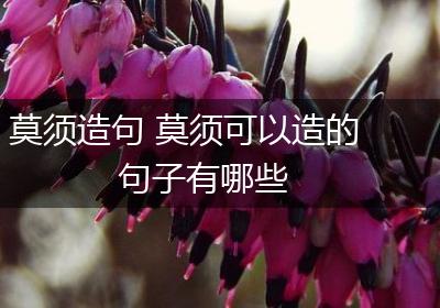 莫须造句 莫须可以造的句子有哪些