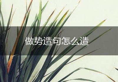 做势造句怎么造