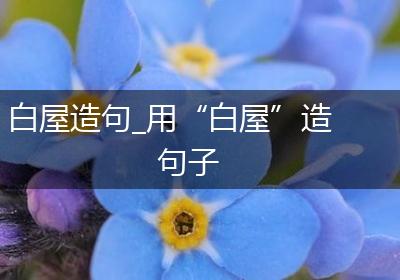 白屋造句_用“白屋”造句子