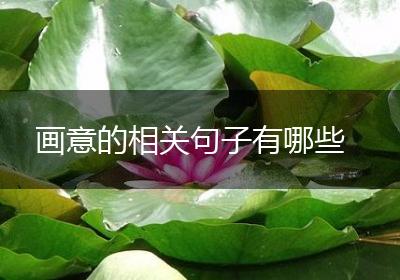 画意的相关句子有哪些