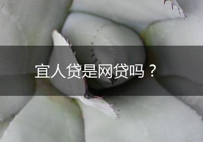 宜人贷是网贷吗？