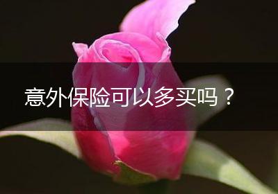 意外保险可以多买吗？