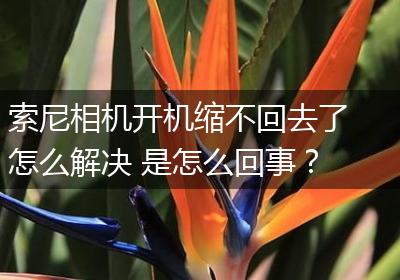 索尼相机开机缩不回去了怎么解决 是怎么回事？