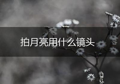 拍月亮用什么镜头