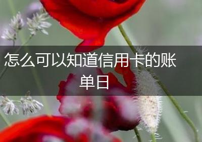 怎么可以知道信用卡的账单日