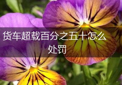 货车超载百分之五十怎么处罚