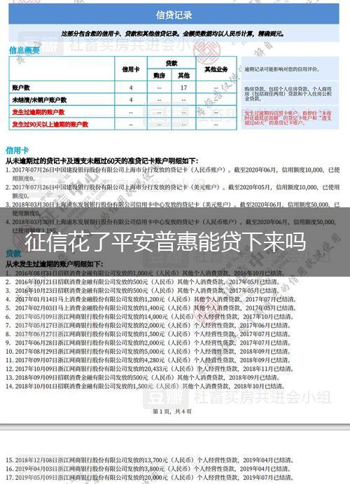 征信花了平安普惠能贷下来吗,第1张
