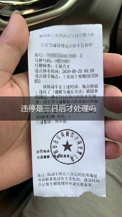 违停是三日后才处理吗,第1张