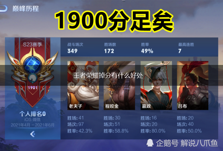 王者荣耀掉分有什么好处,第1张